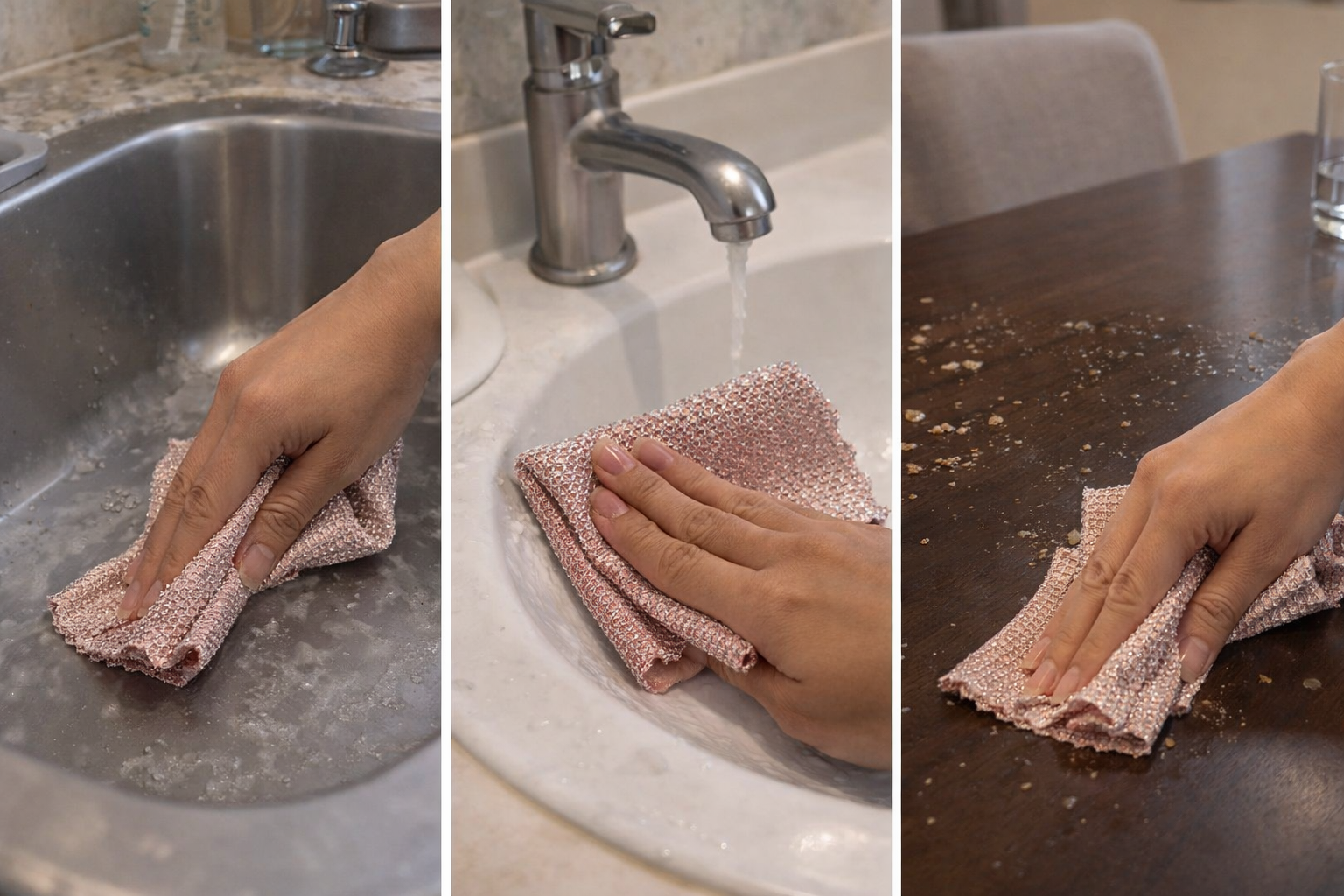 QK Exclusives - microfibre dual-side cleaning cloth- reusable and washable - 20 pieces in one box - Ultra-Absorbent Towel, Lint Free for Home, Kitchen & Car Polishing, Drying, Buffing & Detailing