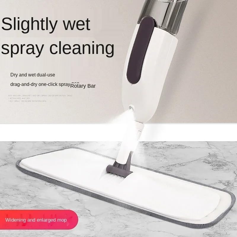QK Exclusives - Water Spray Mop - 360° Rotatable Spray Flat Mop - Mop For Wood Floor Dry And Wet Use -  350 ML Large Capacity Water Tank