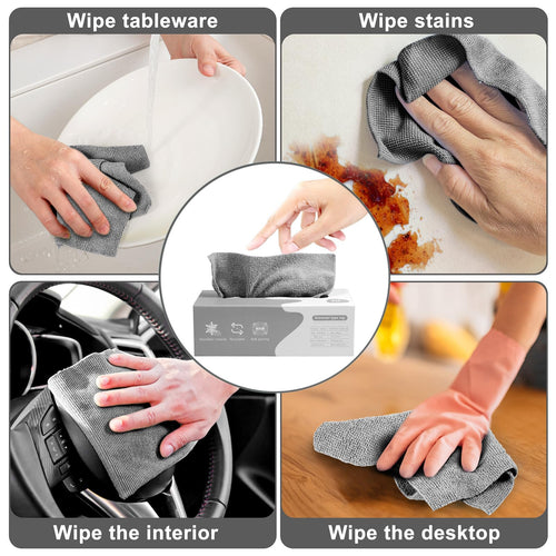 QK Exclusives - microfibre cleaning cloth - reusable and washable - 20 pieces in one box - Ultra-Absorbent Towel, Lint Free for Home, Kitchen & Car Polishing, Drying, Buffing & Detailing